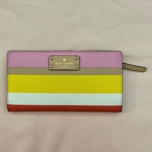Kate Spade Striped Snap Wallet